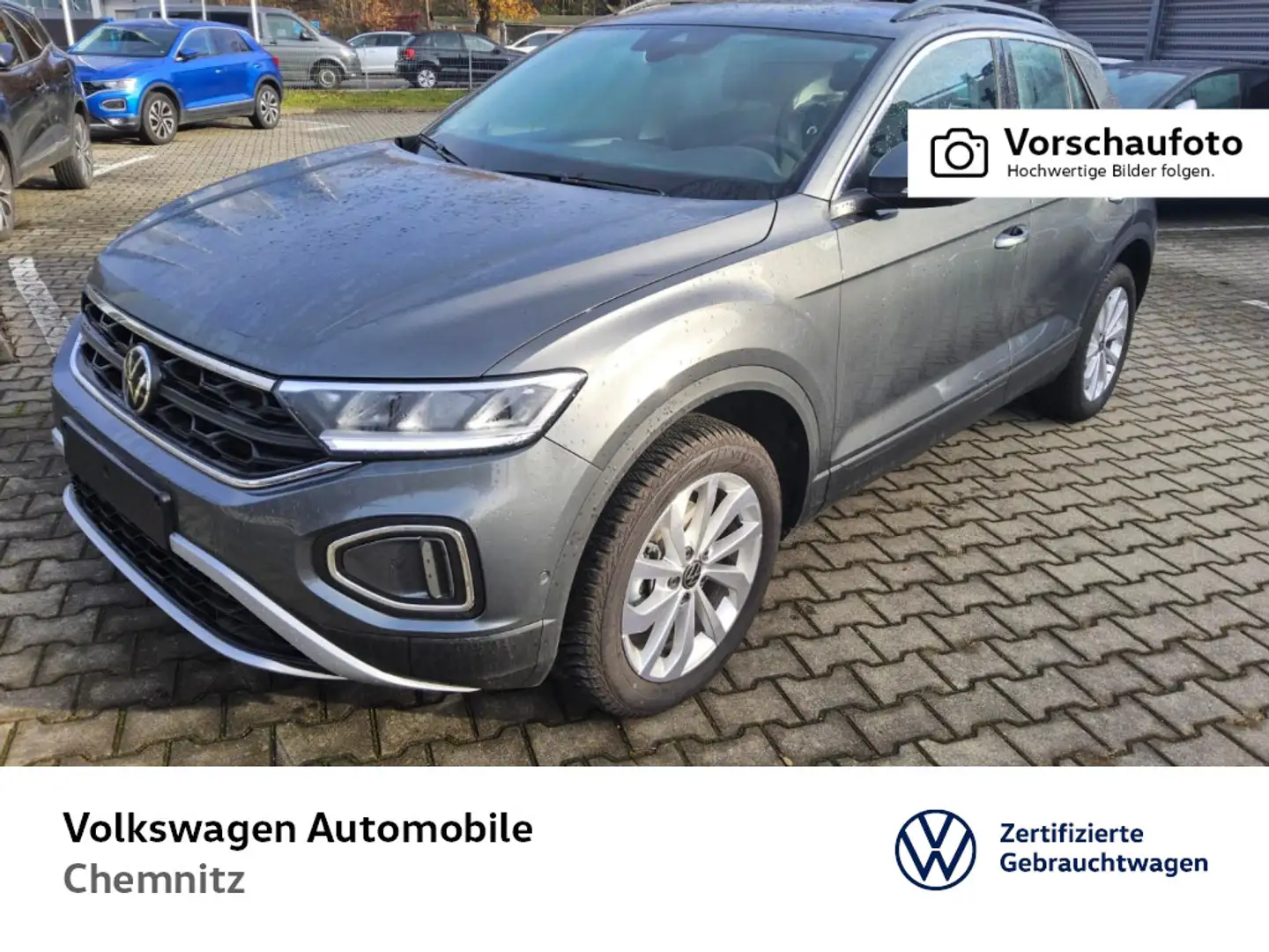 Volkswagen T-Roc 1.0 TSI Life*AHK*LED*Park Assist*Navi* Grau - 1