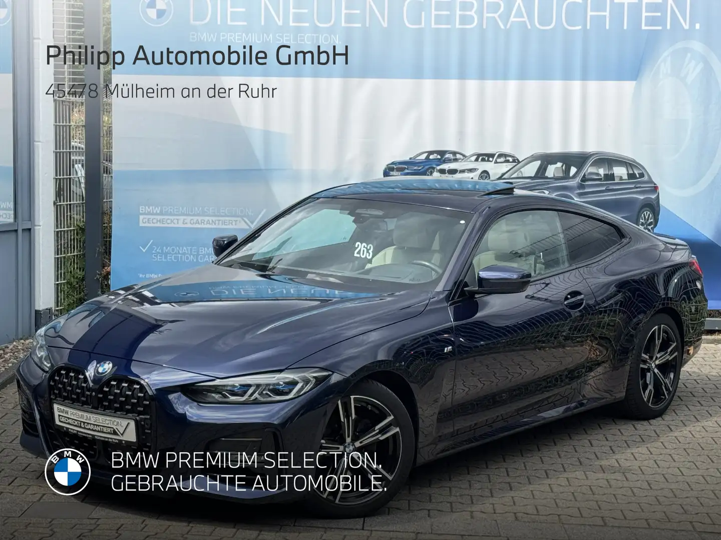 BMW 420 i M Sport Glasdach ACC LASER HuD DA-Pro h&K Blu/Azzurro - 2