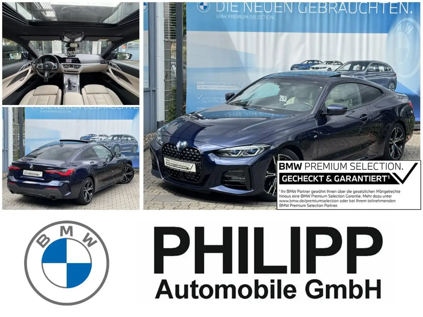BMW 420 i M Sport Glasdach ACC LASER HuD DA-Pro h&K Blu/Azzurro - 1
