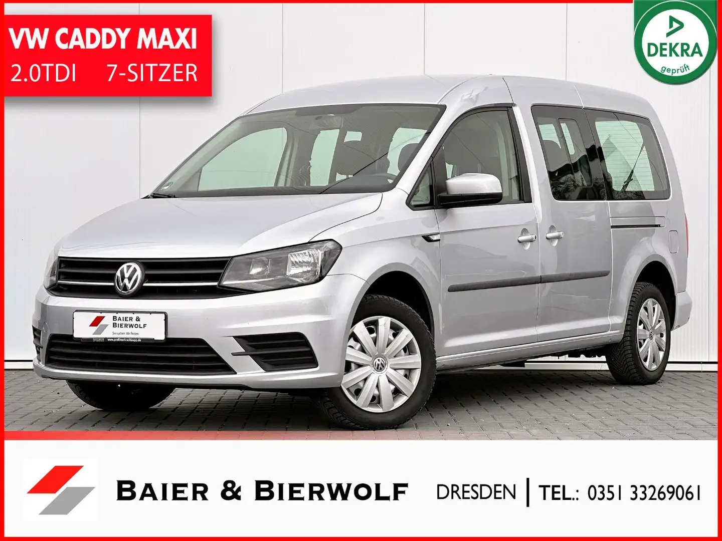 Volkswagen Caddy Maxi Trendline 2.0TDI STANDHEIZ. KLIMA AHK Argintiu - 1