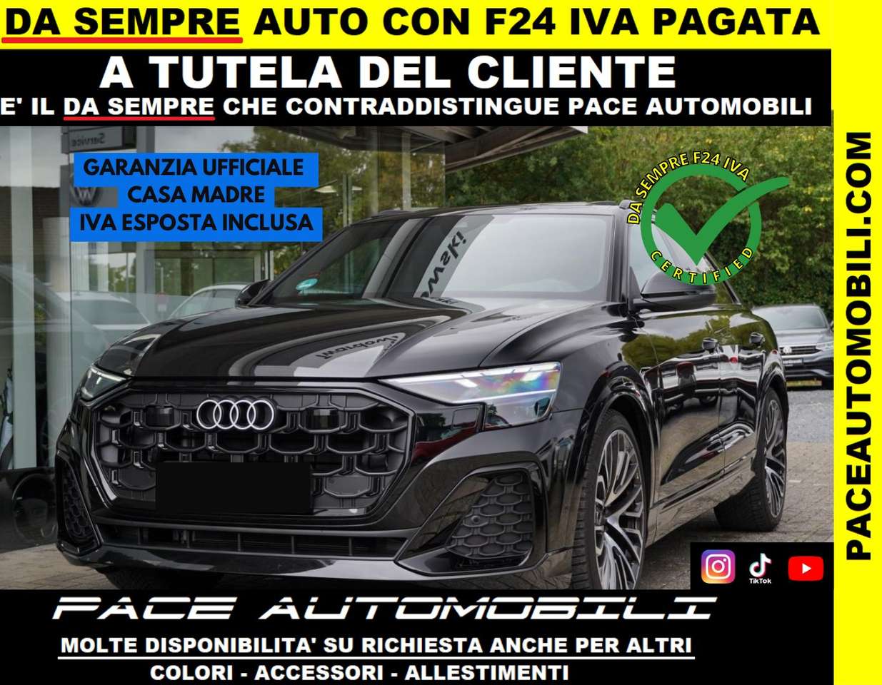 Audi Q8 50 TDI CERCHI SLINE S LINE S-LINE BLACK 23" TETTO