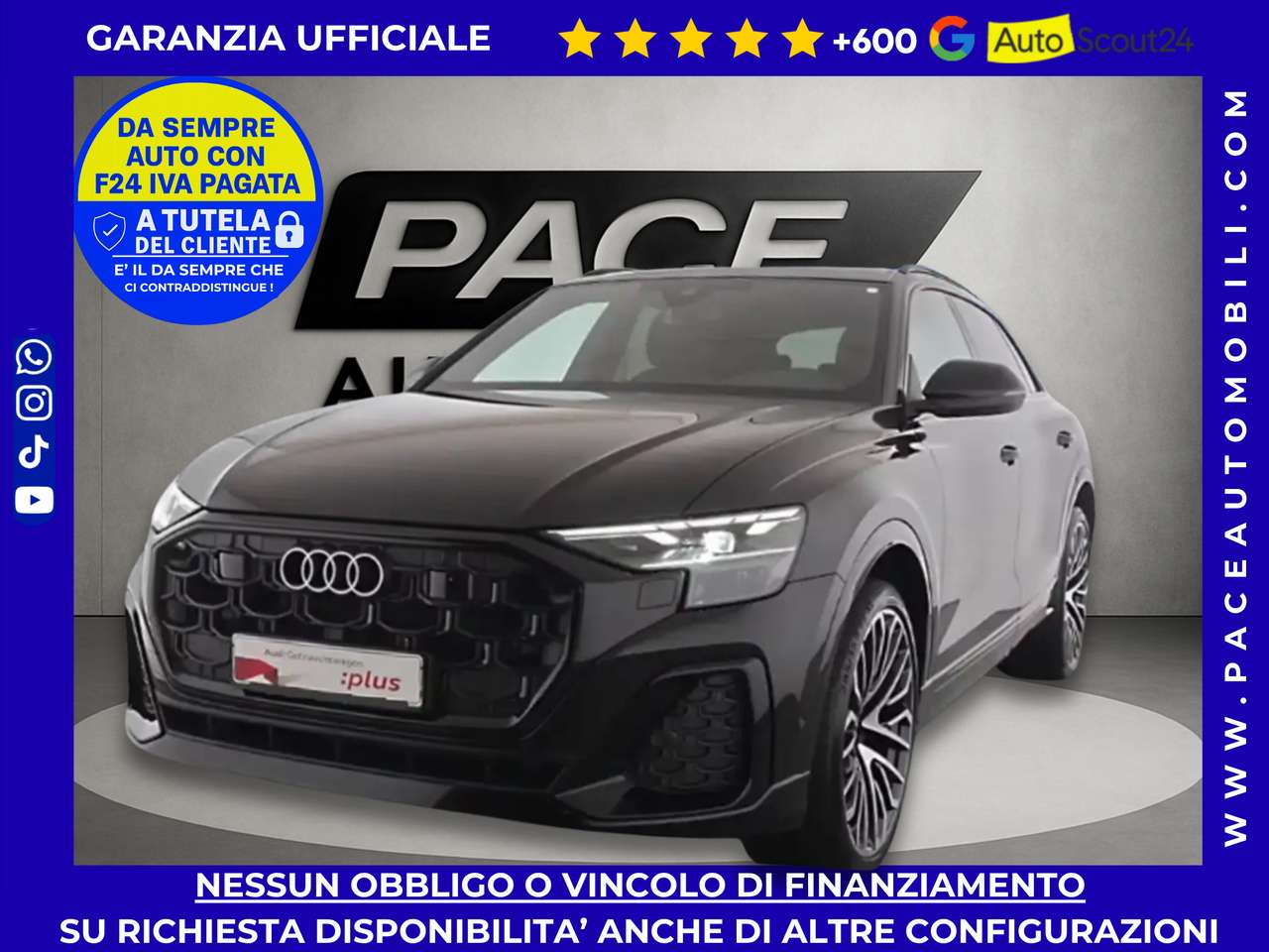 Audi Q8 50 TDI CERCHI SLINE S LINE S-LINE BLACK 23" TETTO