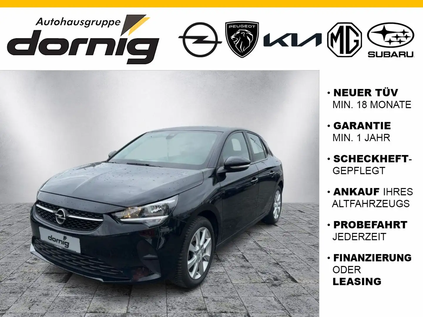 Opel Corsa F Edition, PDC, SHZ Noir - 1