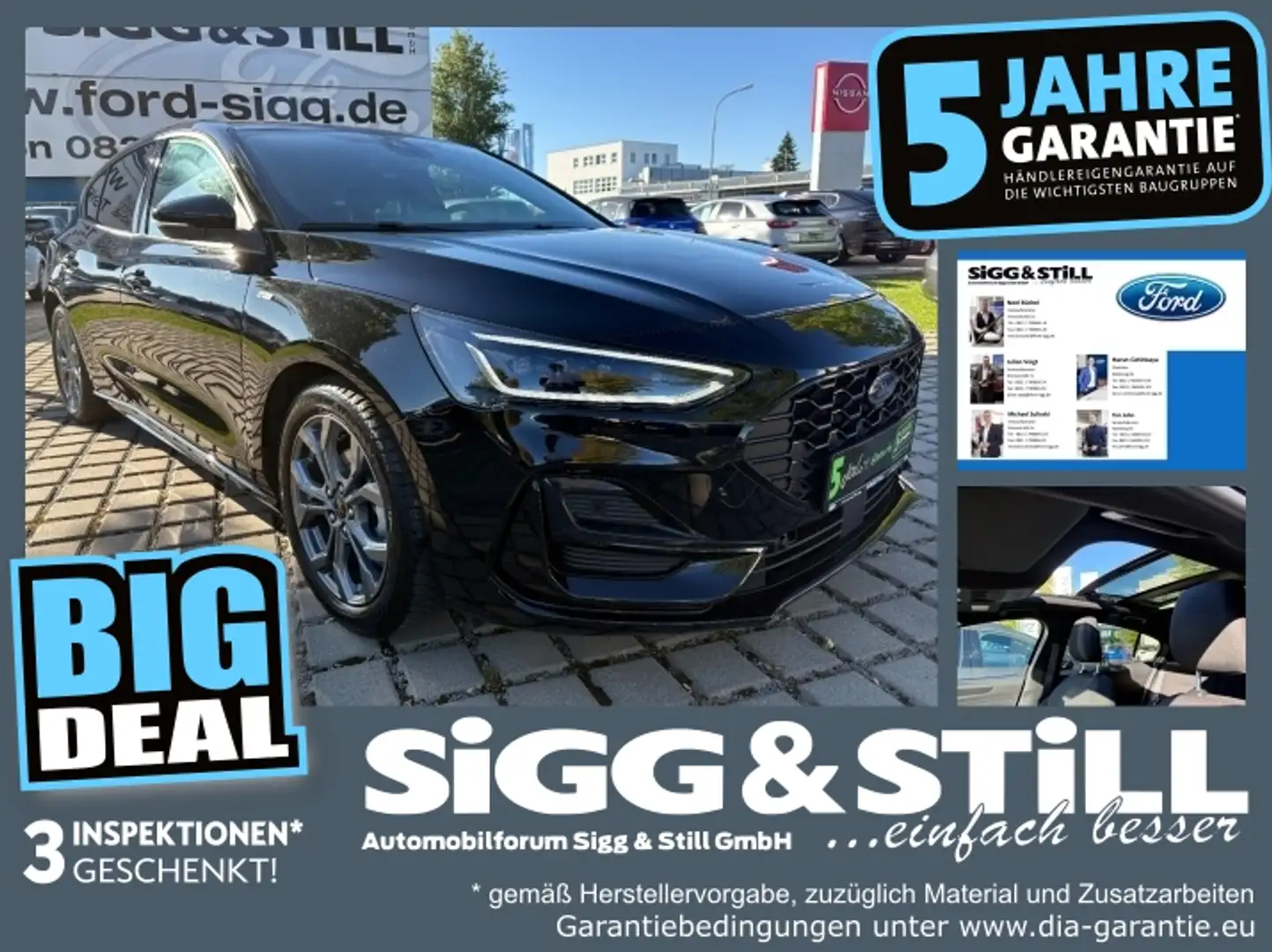 Ford Focus 1.0 ST-Line X Aut. PANO*LED*NAV*SHZ*PDC*CAM Noir - 1