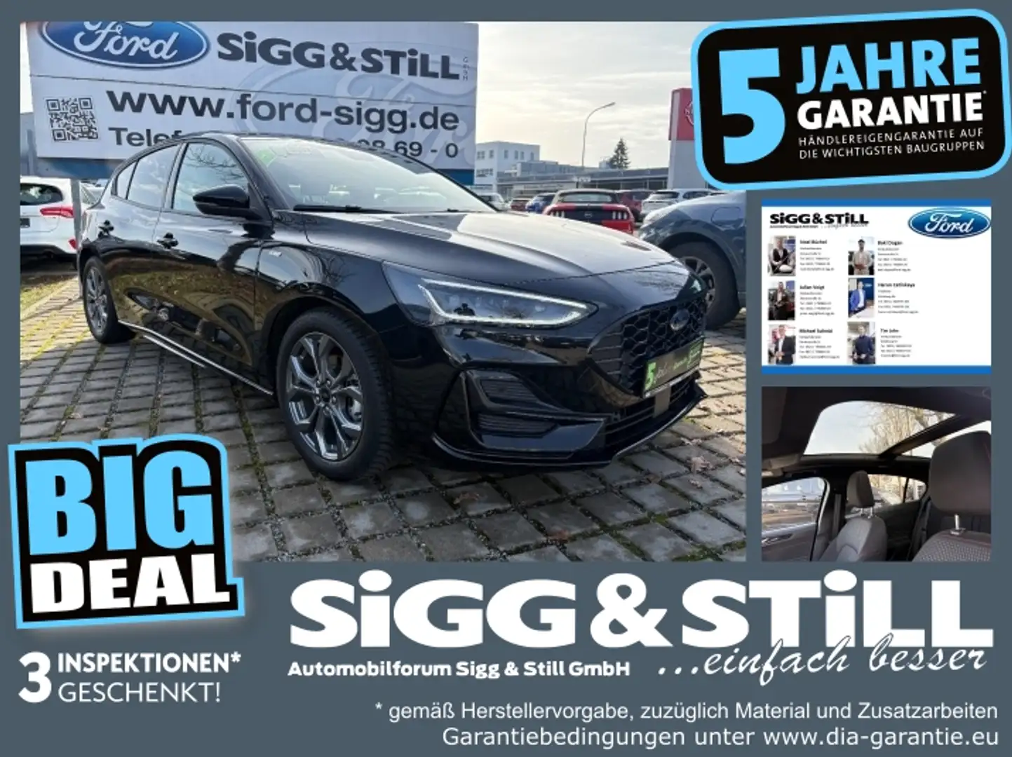 Ford Focus 1.0 ST-Line X Aut. PANO*LED*NAV*SHZ*PDC*CAM Noir - 1