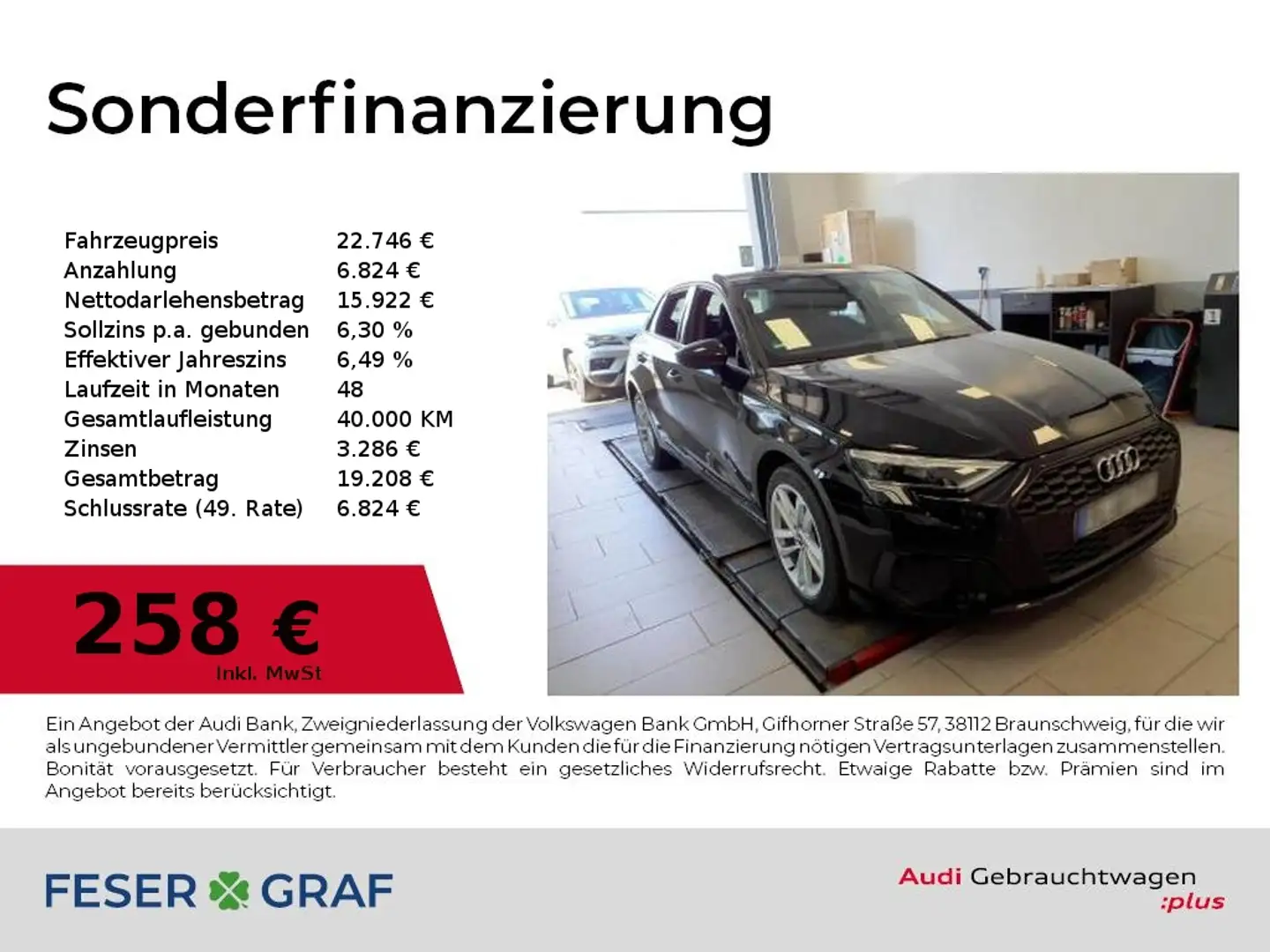 Audi A3 40 TFSI e S tronic Navi,LED,PDC Nero - 1