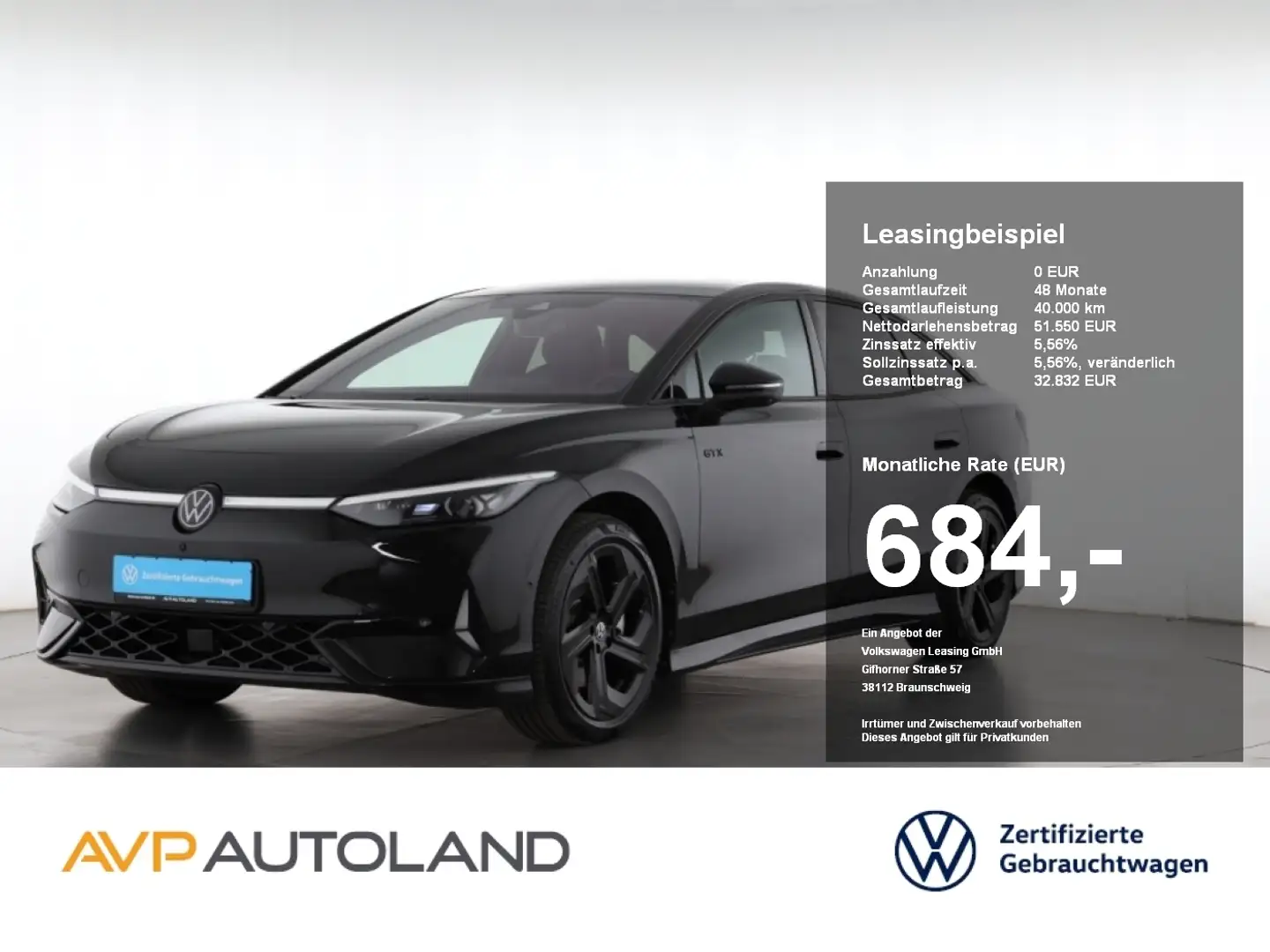 Volkswagen ID.7 GTX 4MOTION | NAVI | AHK | ACC | LED | Schwarz - 1