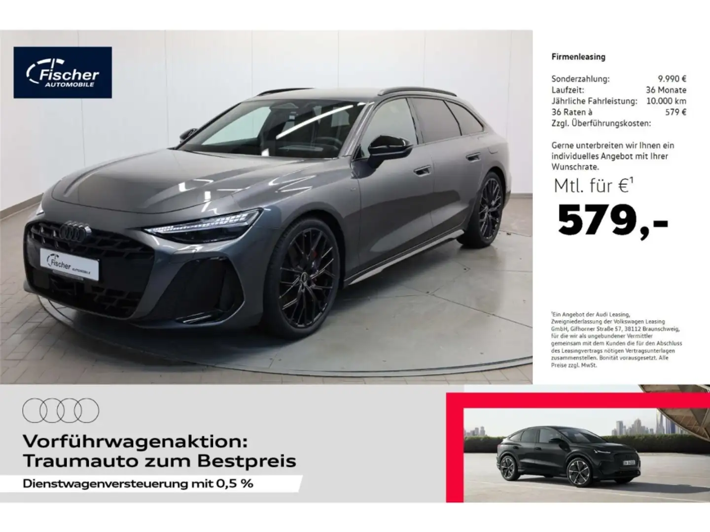 Audi A6 Avant e-hybrid quattro S line edition one Grijs - 1