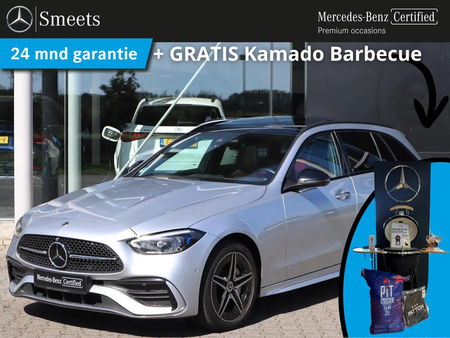 Mercedes-Benz C 300 Estate e AMG Line | Panoramadak | Navigatie | 360 Grijs - 1