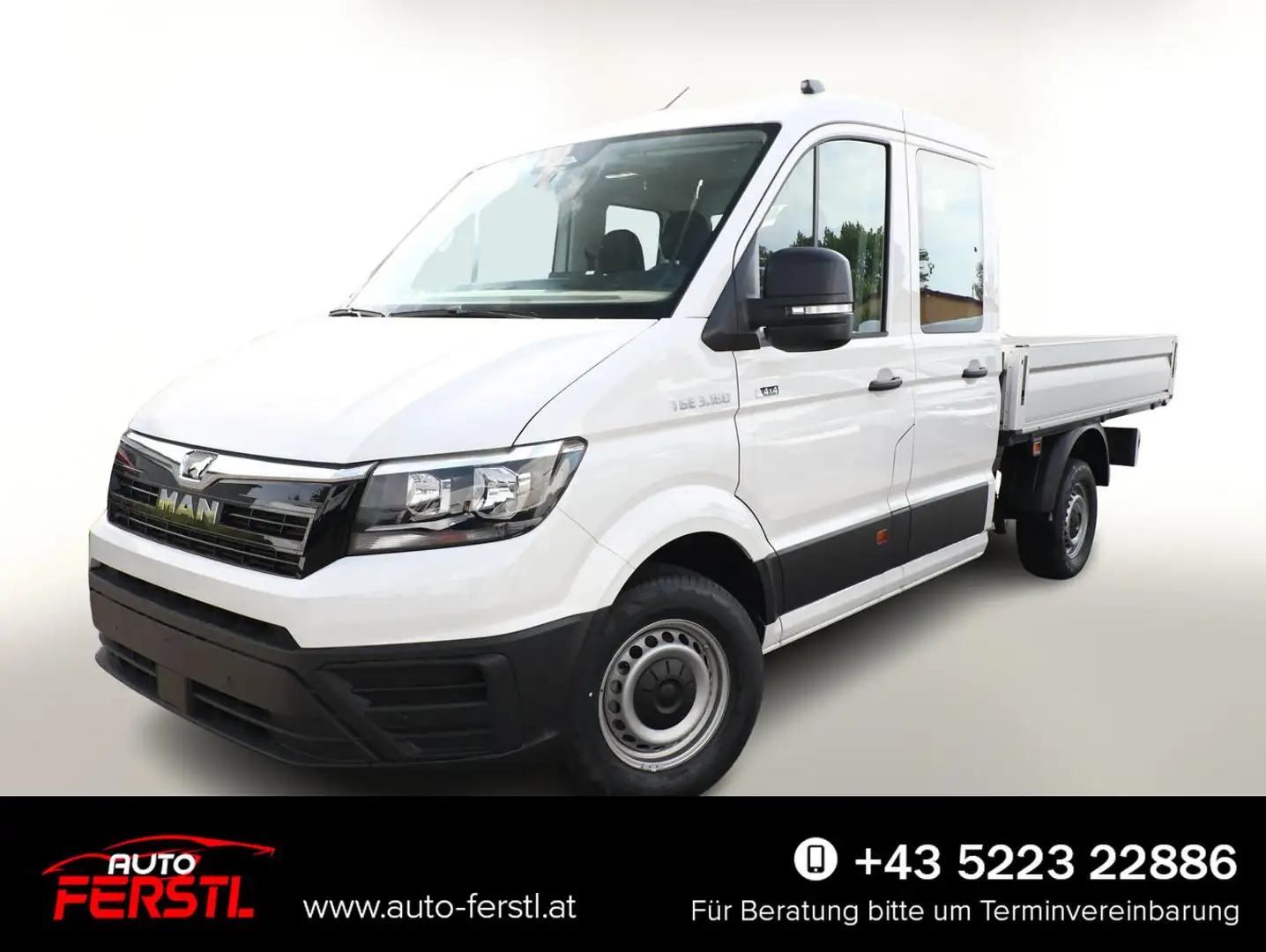 MAN TGE Pritsche DoKa 2.0 TDI 177 Aut.4M Temp SmartL 13... Weiß - 1