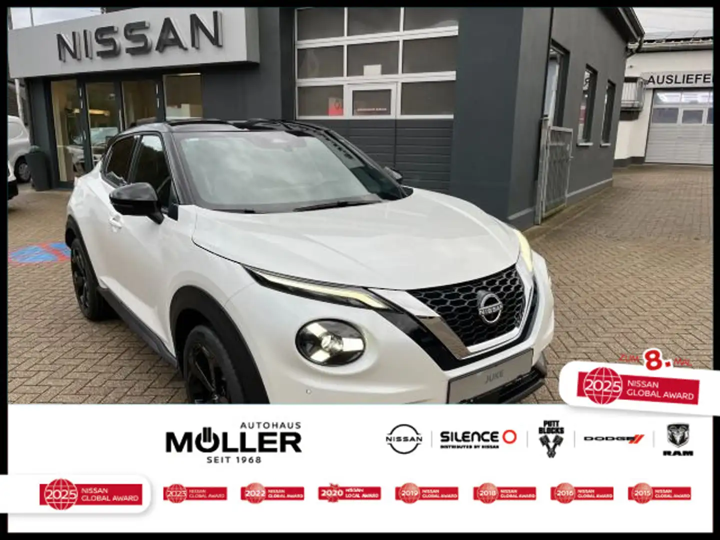 Nissan Juke 1,0 Tekna 19" BOSE BFS LED Klima I-Key Navi Weiß - 1