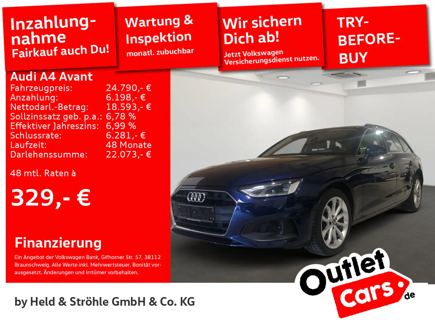 Audi A4 30 TDI S tronic AHK BUSINESS R-KAM Blue - 1