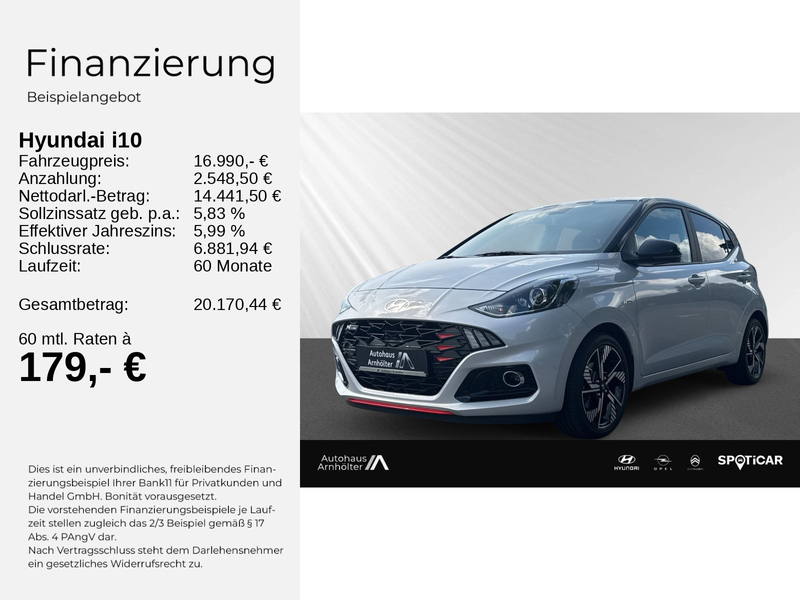 Hyundai i10 MJ24 1.0 Turbo M/T N-LINE +NAVI+SHZ+KLIMAAUT — photo 2