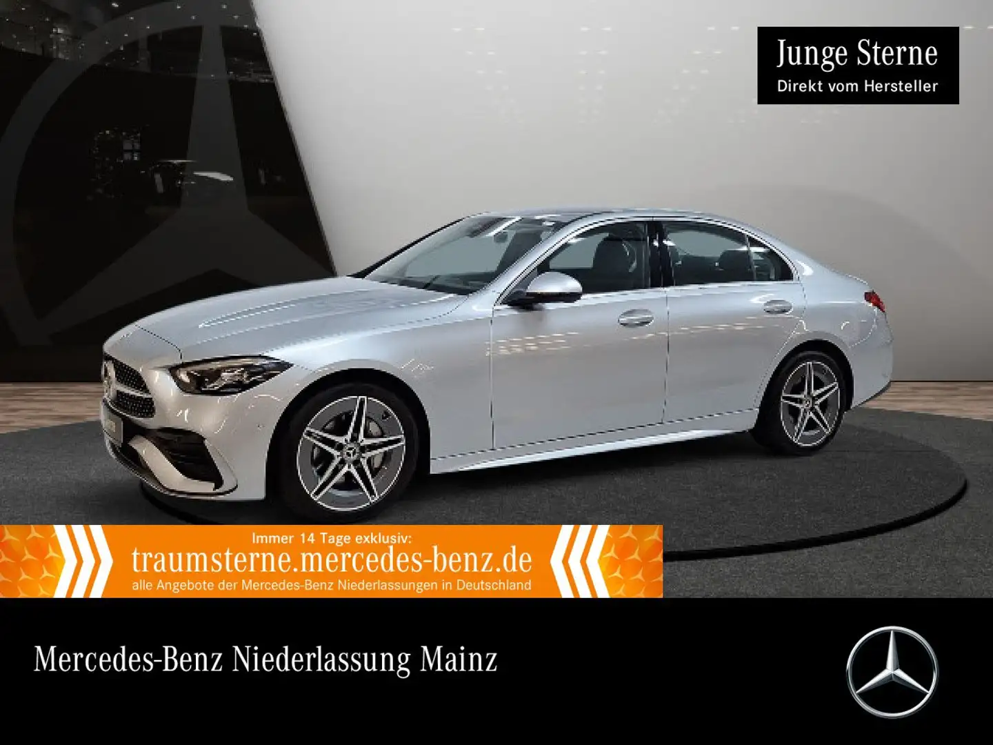 Mercedes-Benz C 200 d AMG+AHK+LED+KAMERA+TOTW+KEYLESS+9G Silber - 1