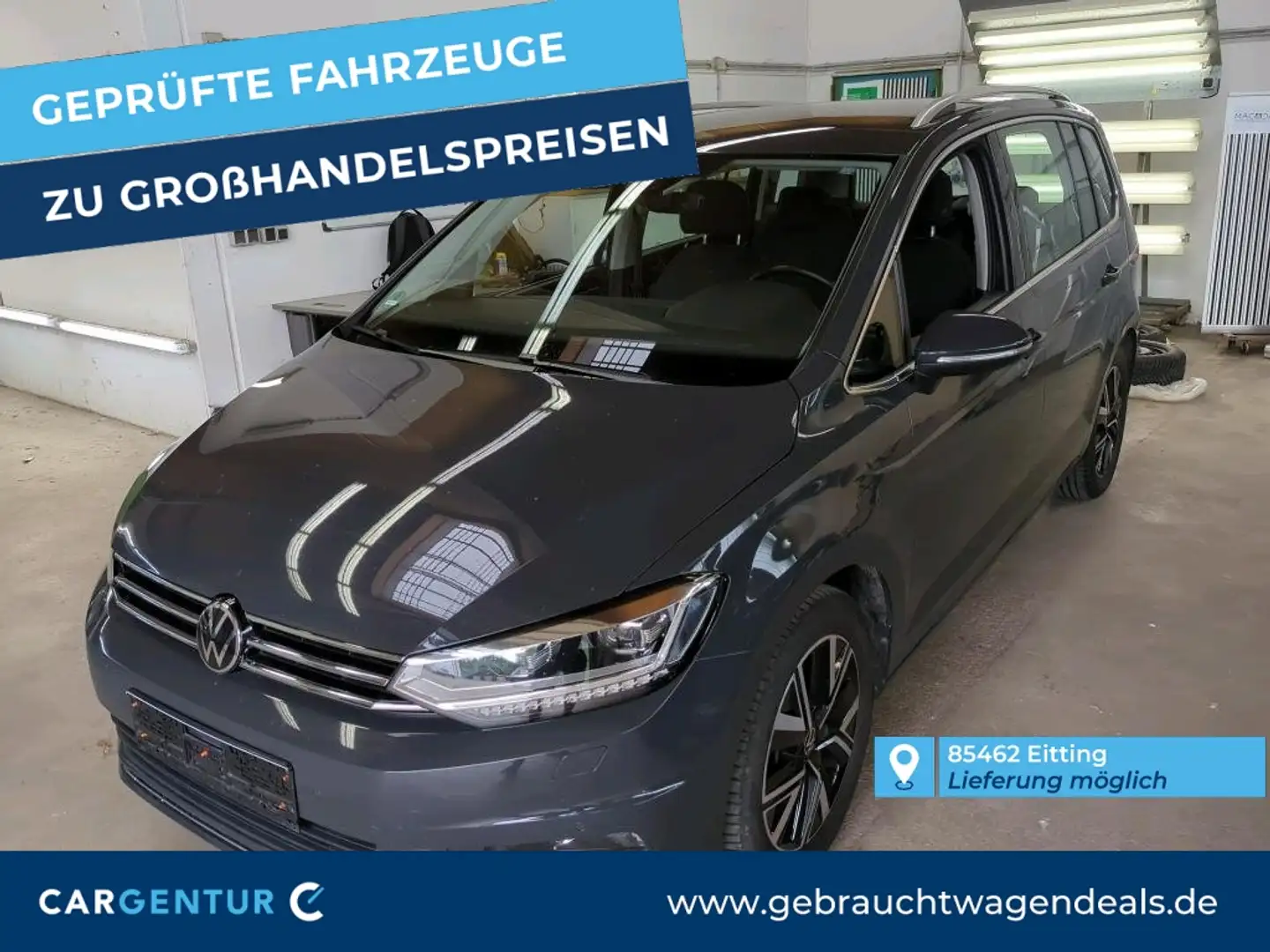 Volkswagen Touran 2.0 TDI Highline ACC BLIS Key LED AUT Grijs - 1