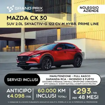 Nuova MAZDA CX-30 Noleggio Lungo Termine 2.0  Mhybrid 2Wd Prime Line Elettrica_Benzina