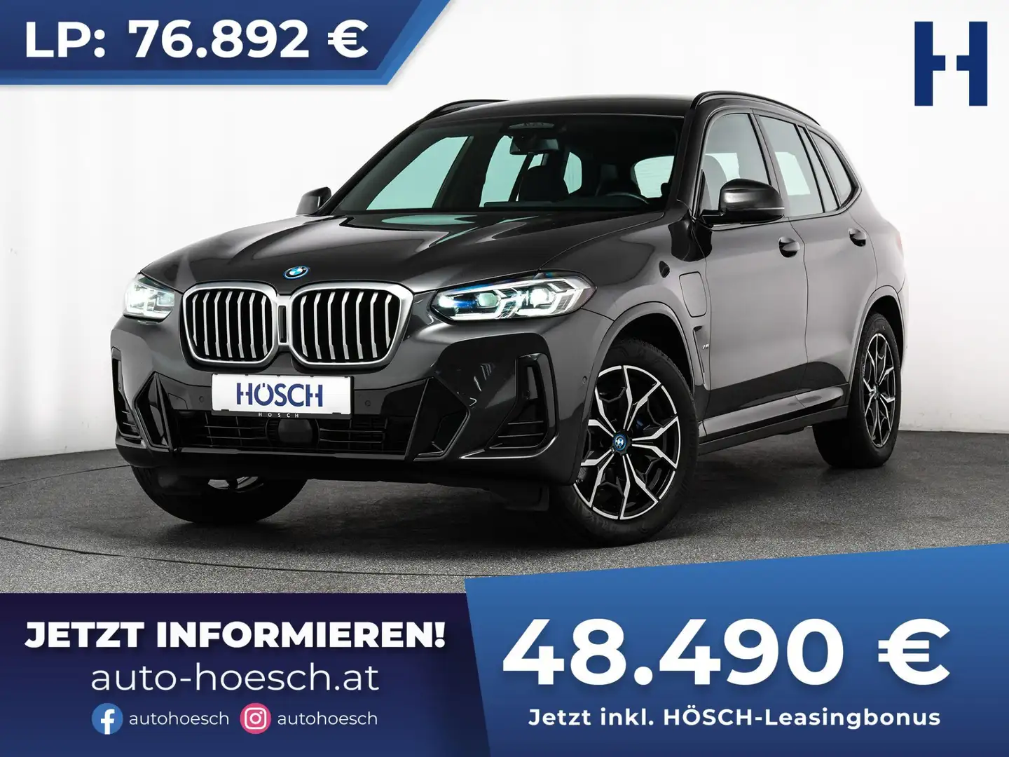 BMW X3 xDrive 30e M-Sport LEDER SCHNÄPPCHEN Grau - 1