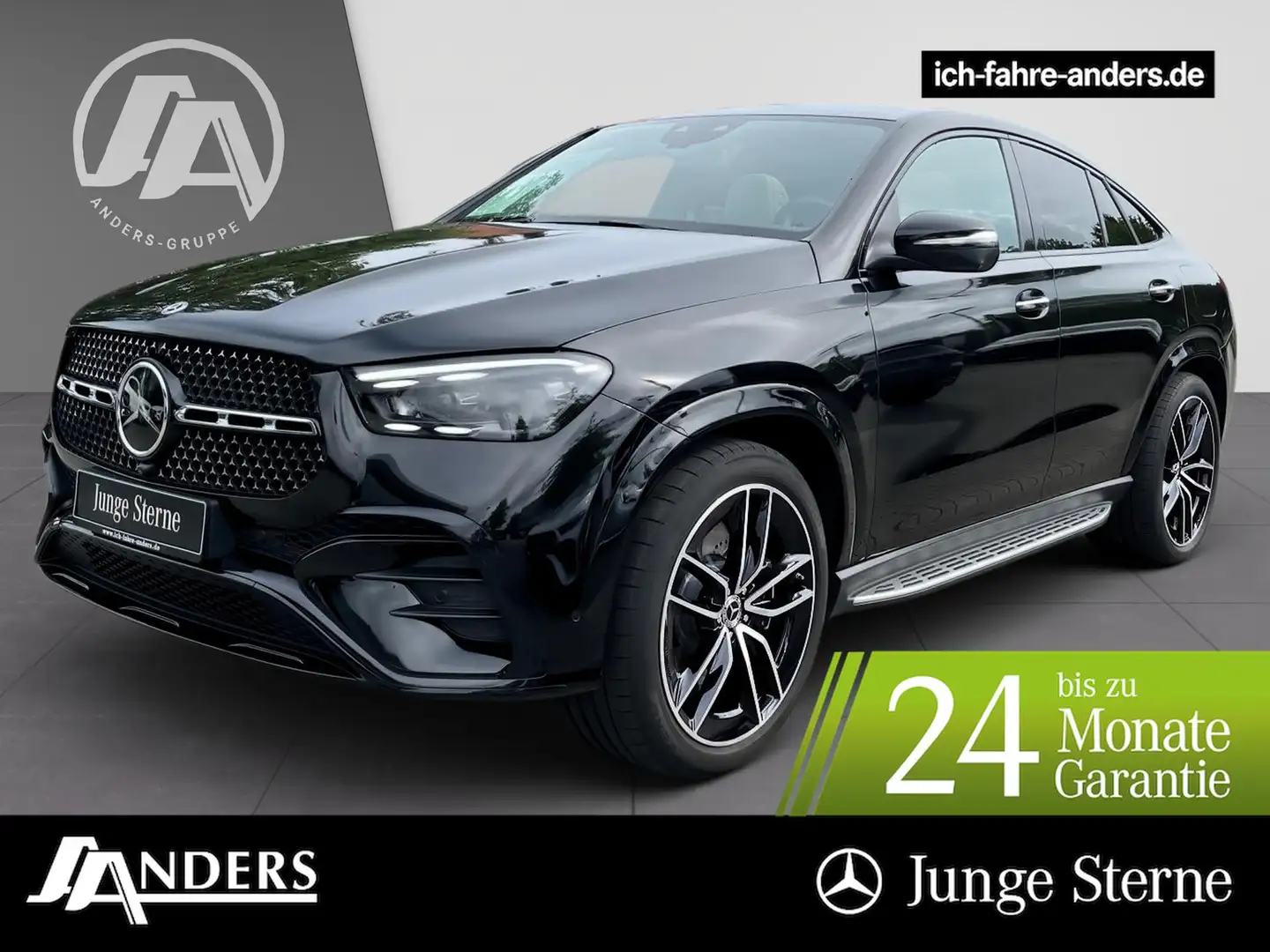 Mercedes-Benz GLE 350 de 4M Coupé AMG+AHK+Distr+Pano+Burm Schwarz - 1