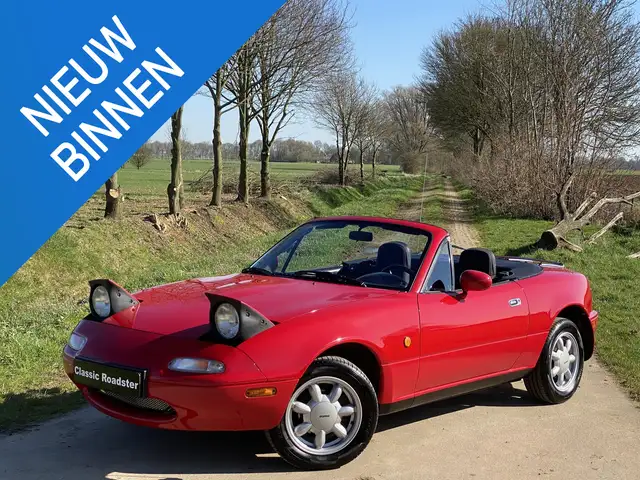 Mazda MX-5 NA 1.6i-16V 116pk 1991, CLASSIC RED, ZEER ORIGINEE