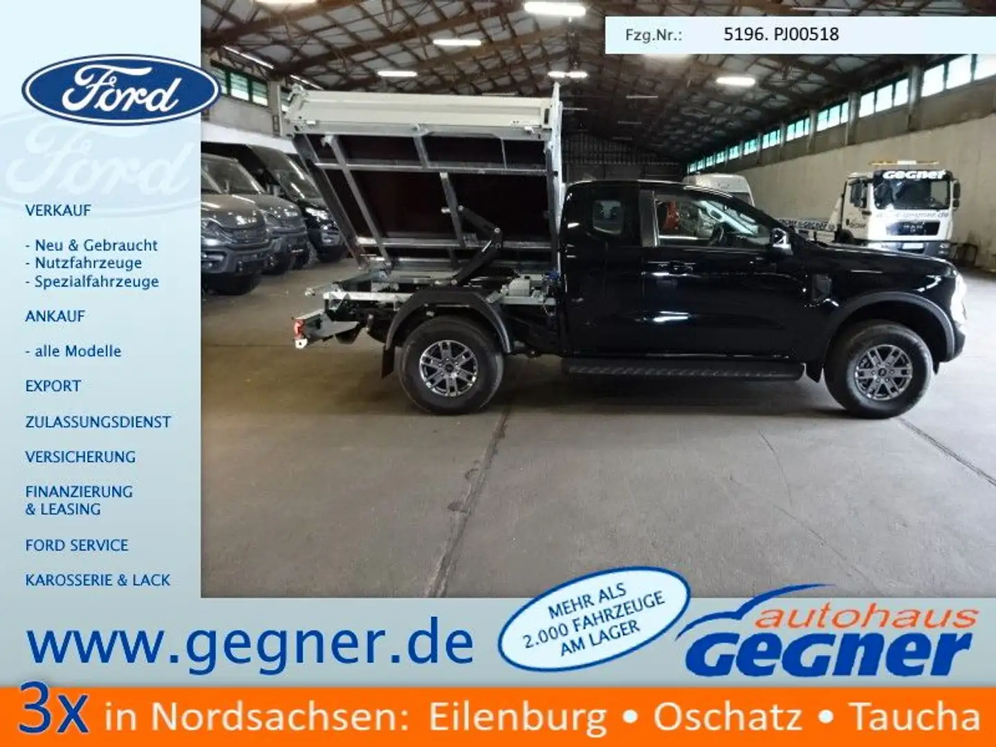 Ford Ranger 2.0L XLT XtraKab 4x4 WiPa AHK 3-S.-Kipper Black - 1