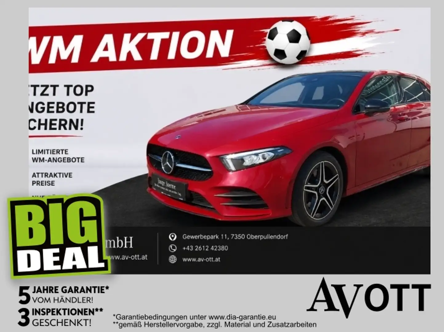 Mercedes-Benz A 250 e AMG-Night-Line Rot - 1
