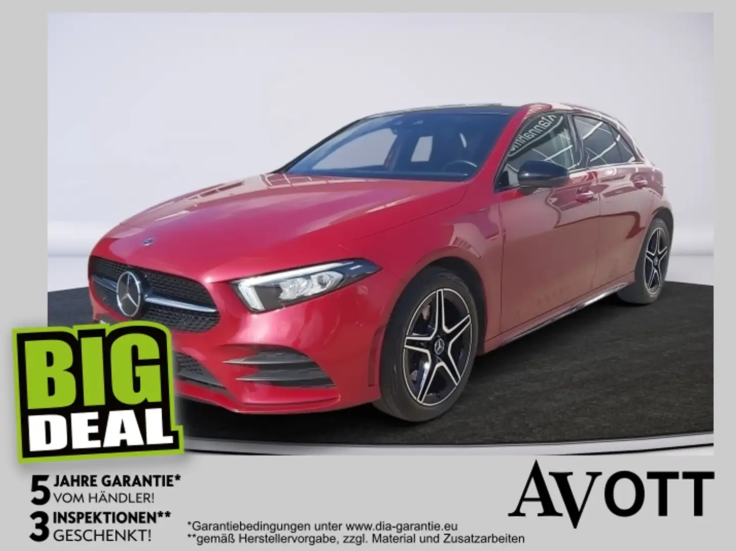Mercedes-Benz A 250 e AMG-Night-Line Panoramadach Rot - 1