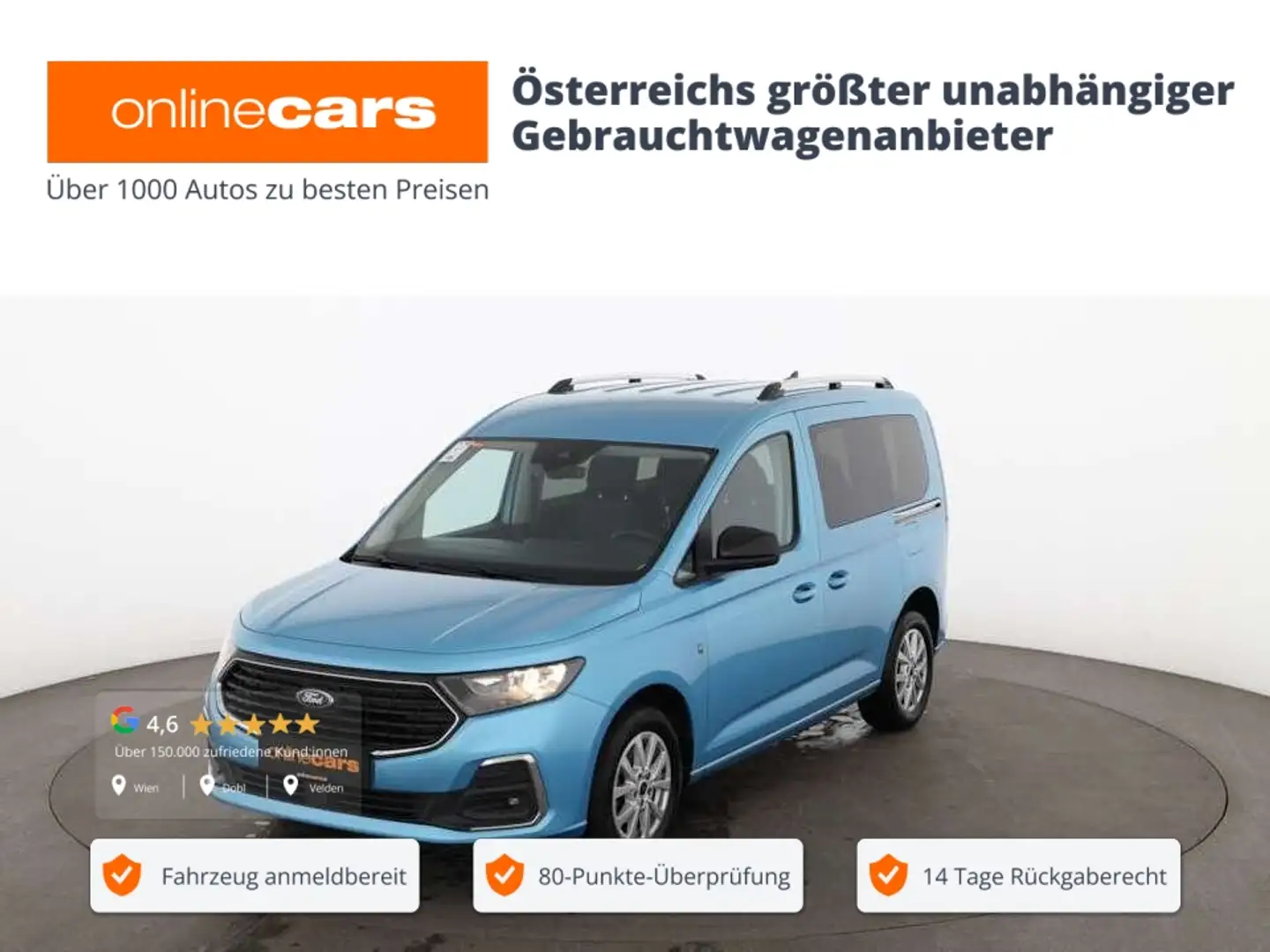 Ford Tourneo Connect 2.0 EcoBlue Titanium SITZHZG TEMP Синий - 1