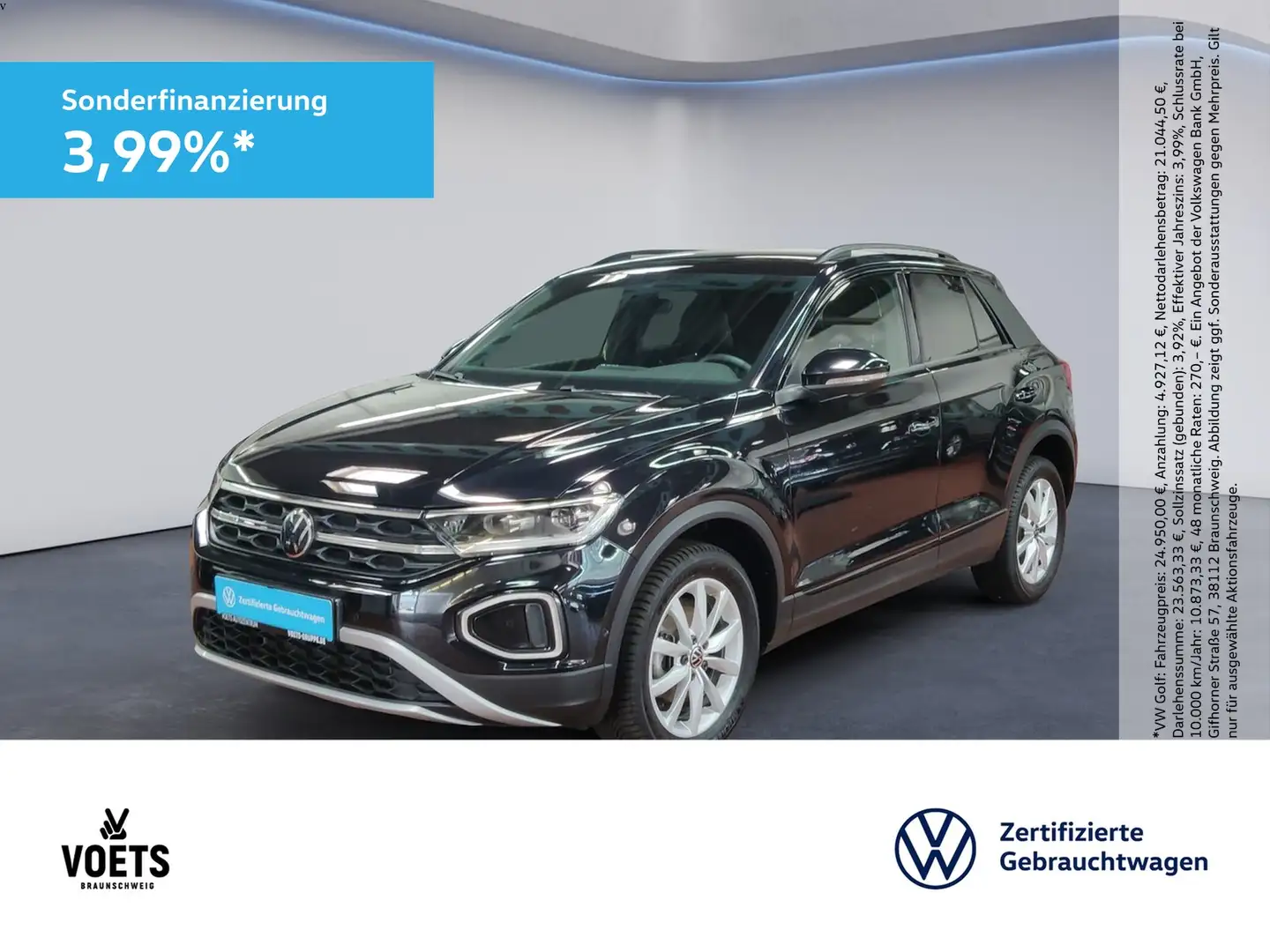 Volkswagen T-Roc Style 1.5 TSI DSG AHK+RearView+NAVI Schwarz - 1