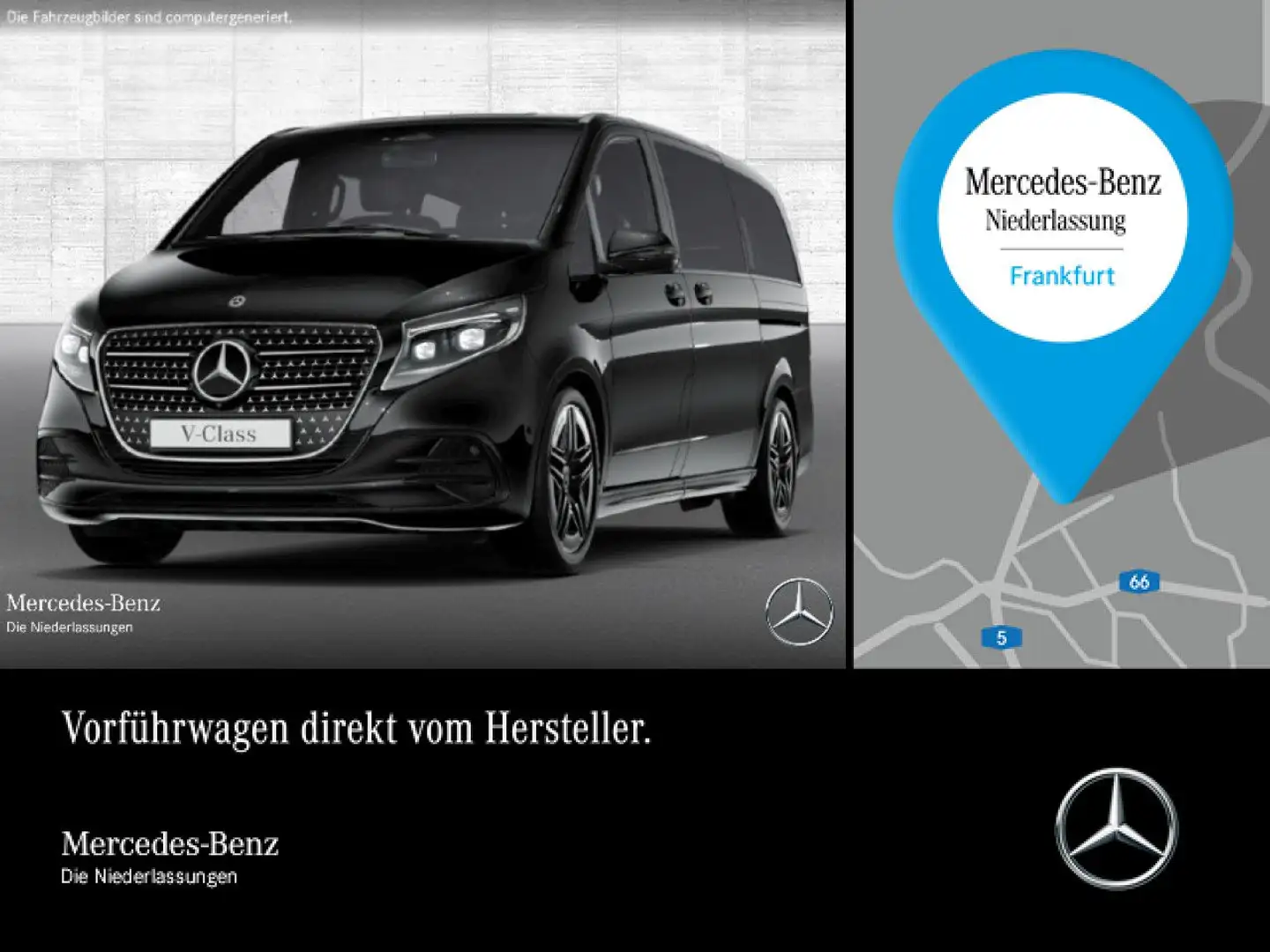 Mercedes-Benz V 300 d AVANTGARDE+AMG+9G+AHK+StandHZ+Klimaautom Schwarz - 1