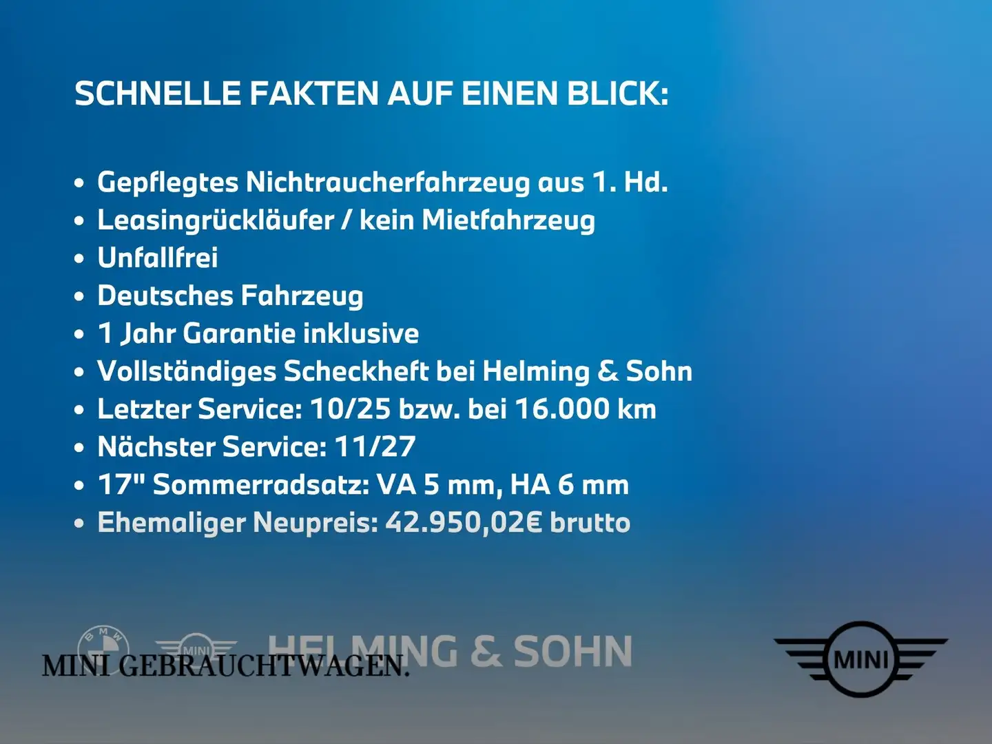 MINI Cooper SE Hatch Head-Up DAB LED Pano RFK uvm. Grau - 1