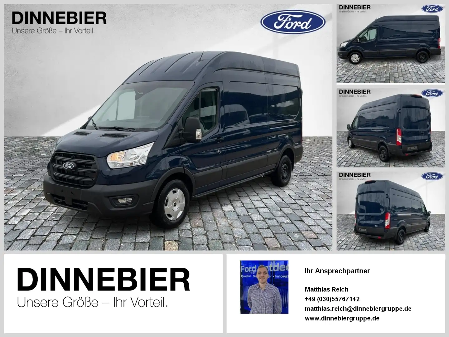 Ford Transit 350 L3 H3 Kasten LKW Trend 96 kW Bleu - 1