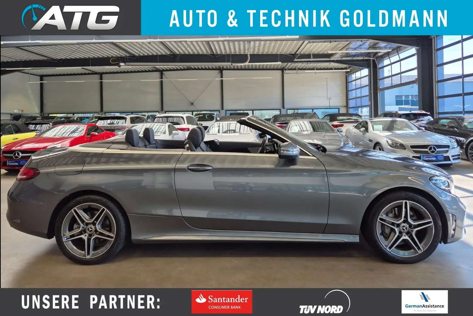 Mercedes-Benz C 200 d CABRIO AMG MBUX NAVI SPURPAKET AIRSCARF Grijs - 1