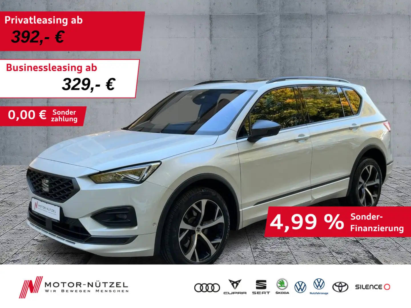 SEAT Tarraco 2.0TDI DSG 4D FR LED+NAV+ACC+STDHZG+PANO Alb - 1