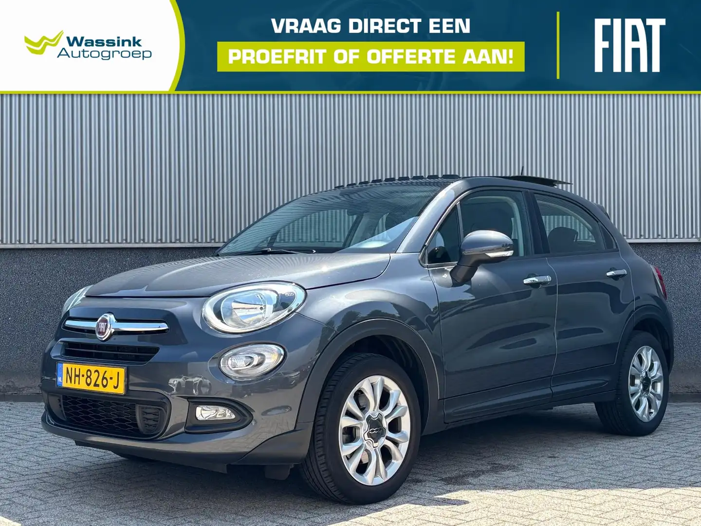 Fiat 500X 1.6 110pk PopStar | Schuif-\Kantel Panoramadak | C Grijs - 1