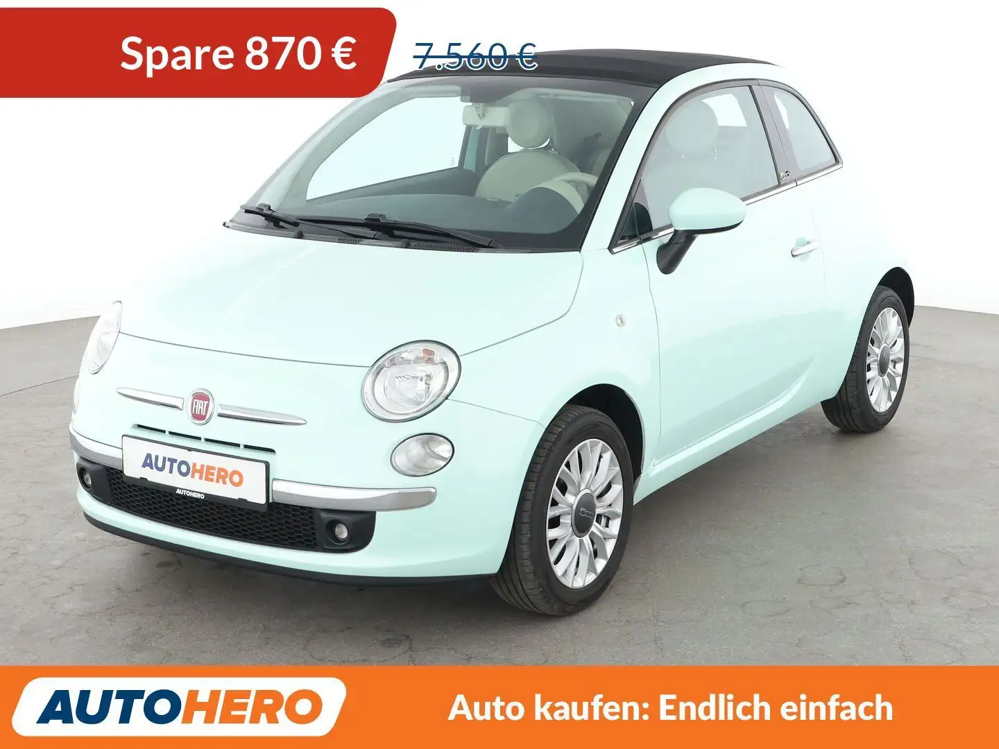 Fiat 500C 1.2 Lounge*PDC*ALU*KLIMA*BLUETOOTH* Grün - 1