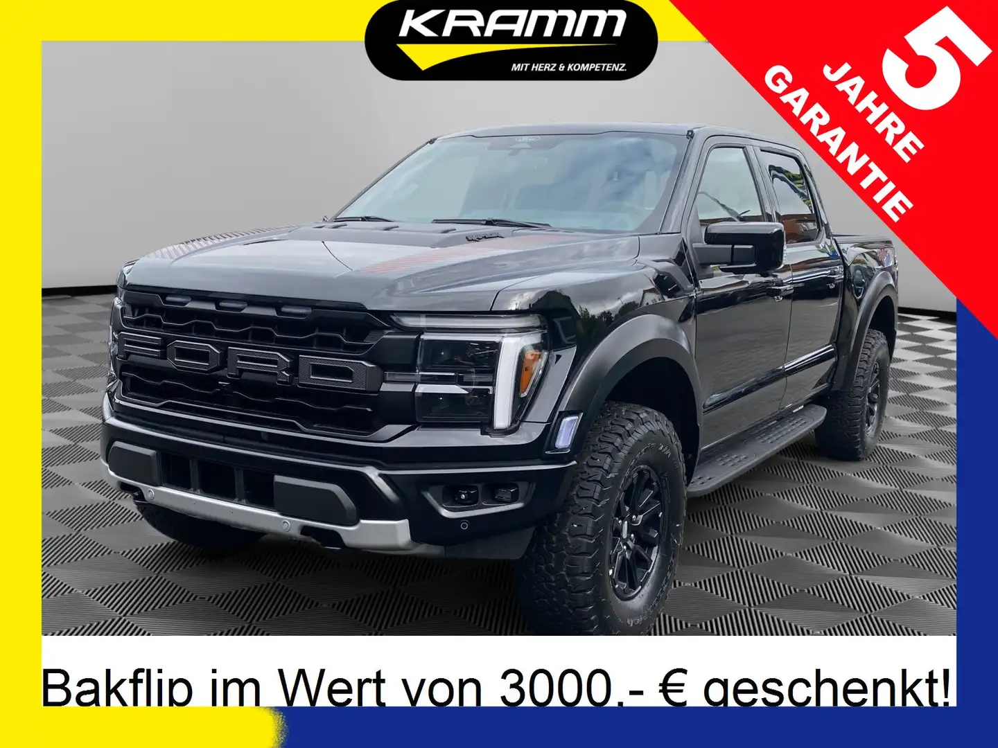 Ford F 150 RAPTOR 2025 4X4 SUPERCREW 3.5L HO LED AHK Zwart - 1