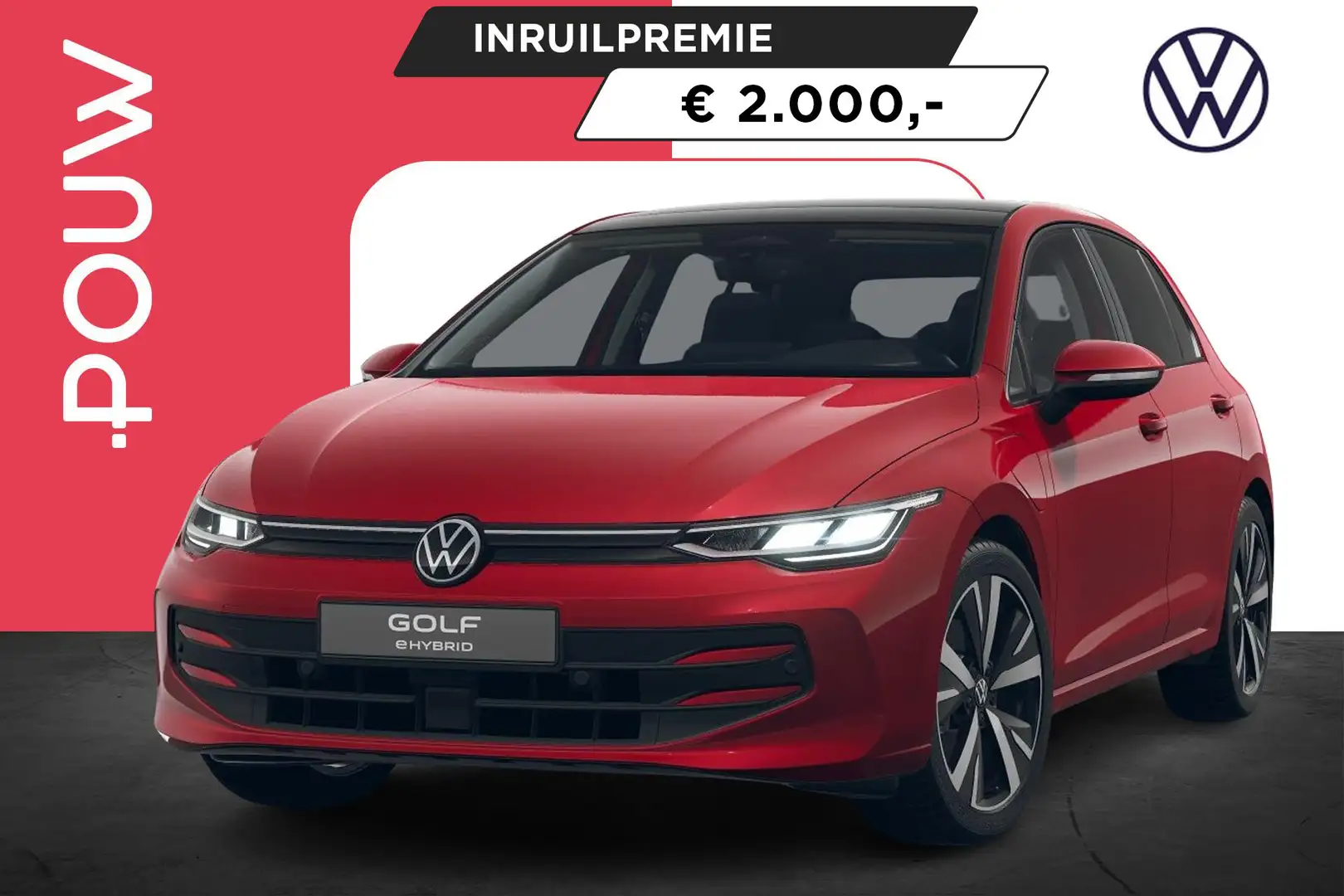 Volkswagen Golf 1.5 eHybrid 204pk Life Edition | Panoramadak | 18" Rood - 1