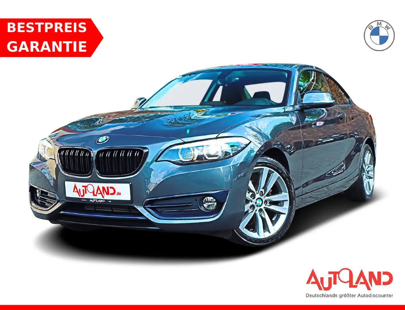 BMW 218 218i Sport Line LED Sitzheizung Keyless-Go Navi Grau - 1