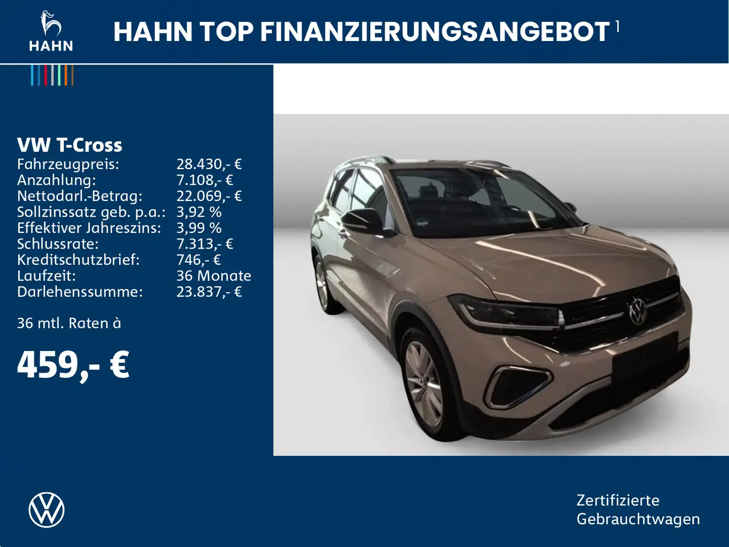 Volkswagen T-Cross 1.5TSI DSG Goal ACC App-C Cam Matrix Nav Grau - 2