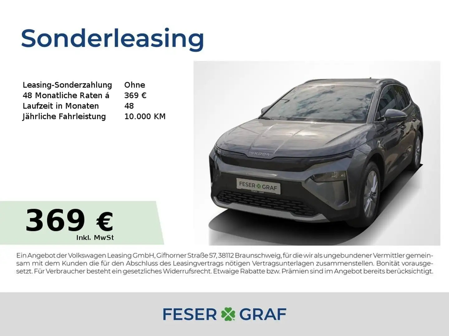 Skoda Elroq 85 ACC AHK LED Kessy Smart Link Sitzh. Grau - 1