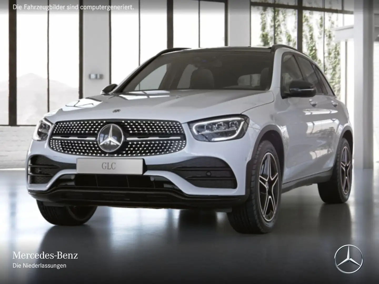 Mercedes-Benz GLC 400 d 4M AMG+NIGHT+PANO+AHK+LED+FAHRASS+KAMERA Weiß - 2