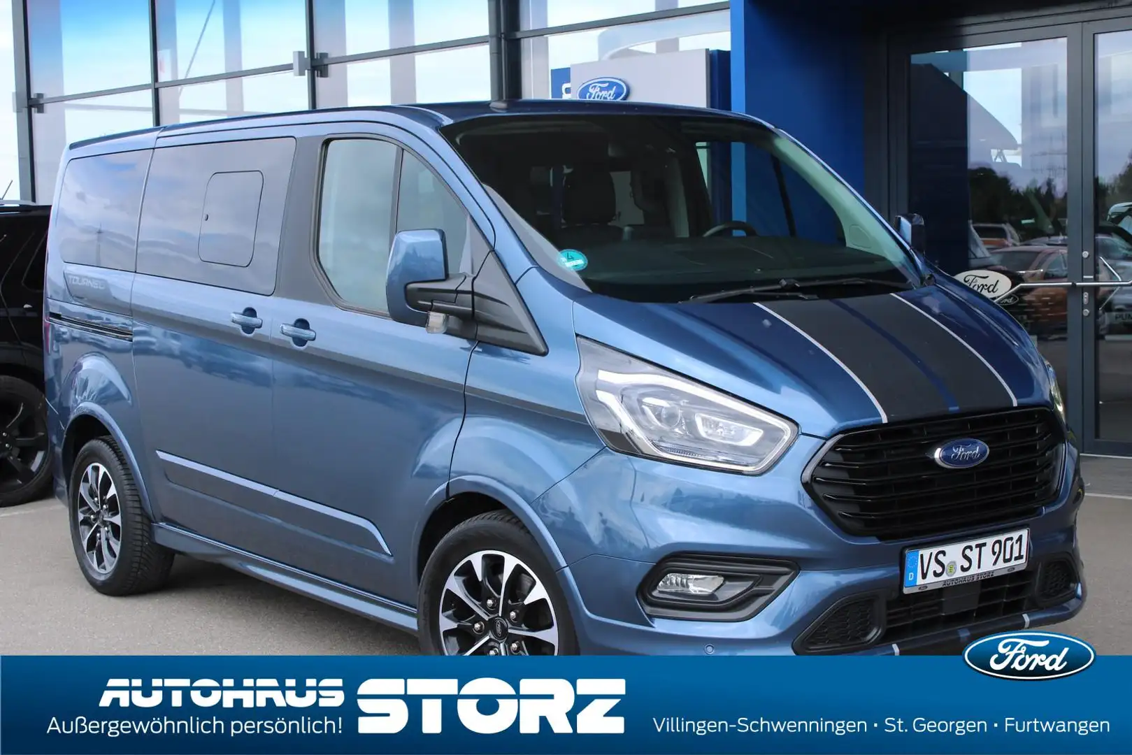 Ford Transit Tourneo Custom  310 L1 Sport SICHT PAKET|STYLIG-PA Bleu - 1