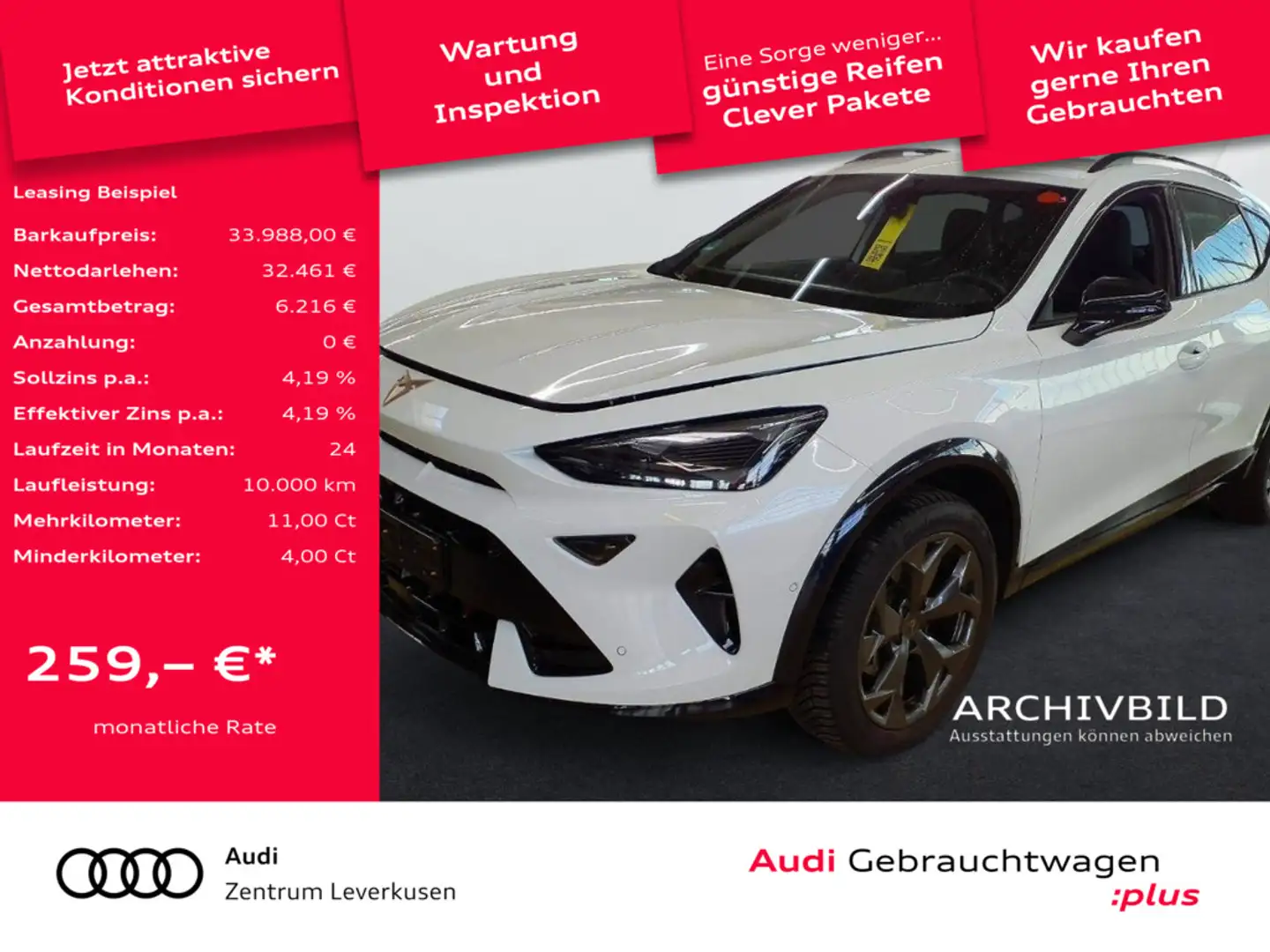 CUPRA Formentor KEYLESS LED SHZ PDC NAVI ACC KAM 360° Schwarz - 1