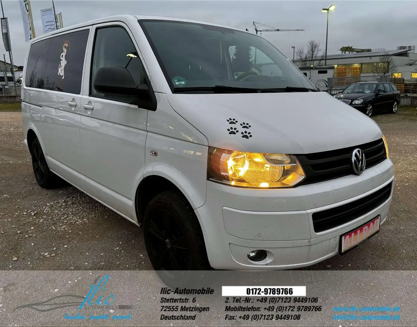 Volkswagen T5 Transporter /4Motion/9-Sitzer/Webasto/PDC/ALU Weiß - 1
