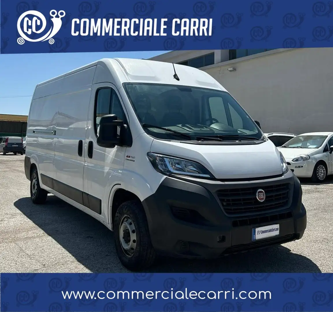 Fiat Ducato 35 LH2 2.3 MJ FURGONE P.LUNGO T. ALTO 3 PTI-2021 Blanc - 1