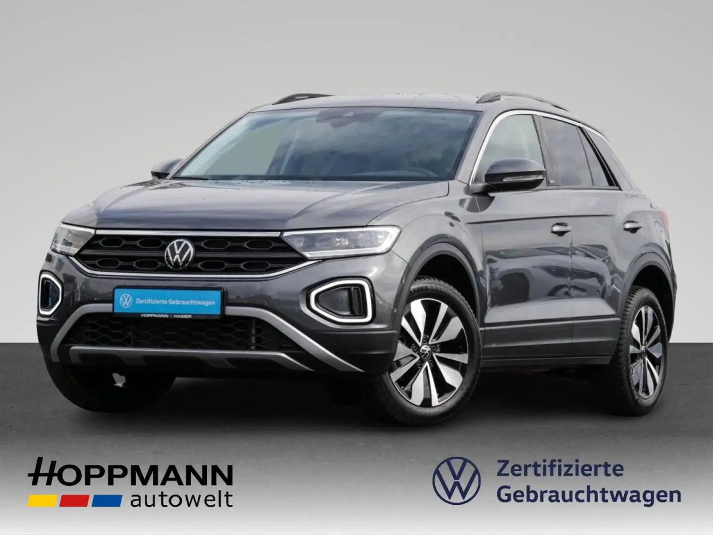 Volkswagen T-Roc MOVE 1.0 TSI mit Anschlussgarantie AHK Navi LED Al Grau - 1