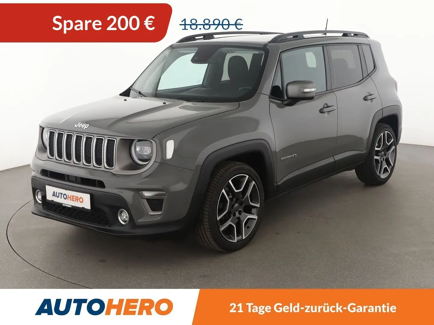 Jeep Renegade 1.3 TGDi Limited 4x2 Aut.*NAVI*ACC*CAM*SPUR*PDC* Grau - 1