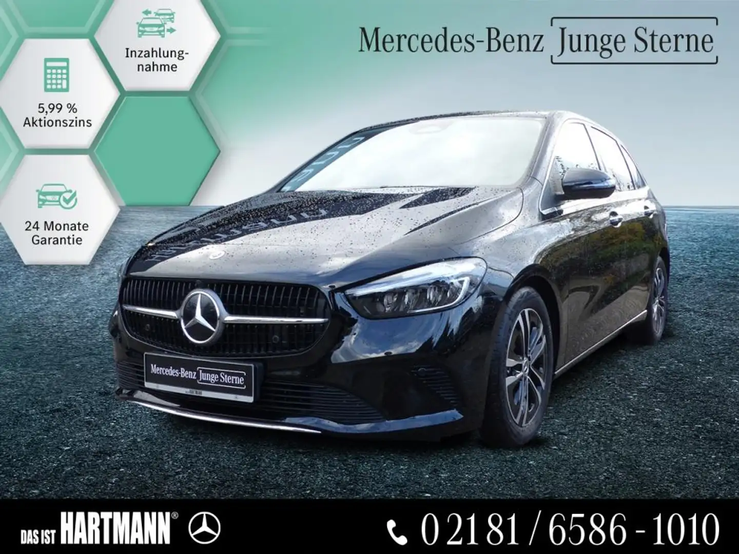 Mercedes-Benz B 180 PROGRESSIVE+NAVI+MBUX+RF-KAMERA+SPIEGEL-PK Schwarz - 1