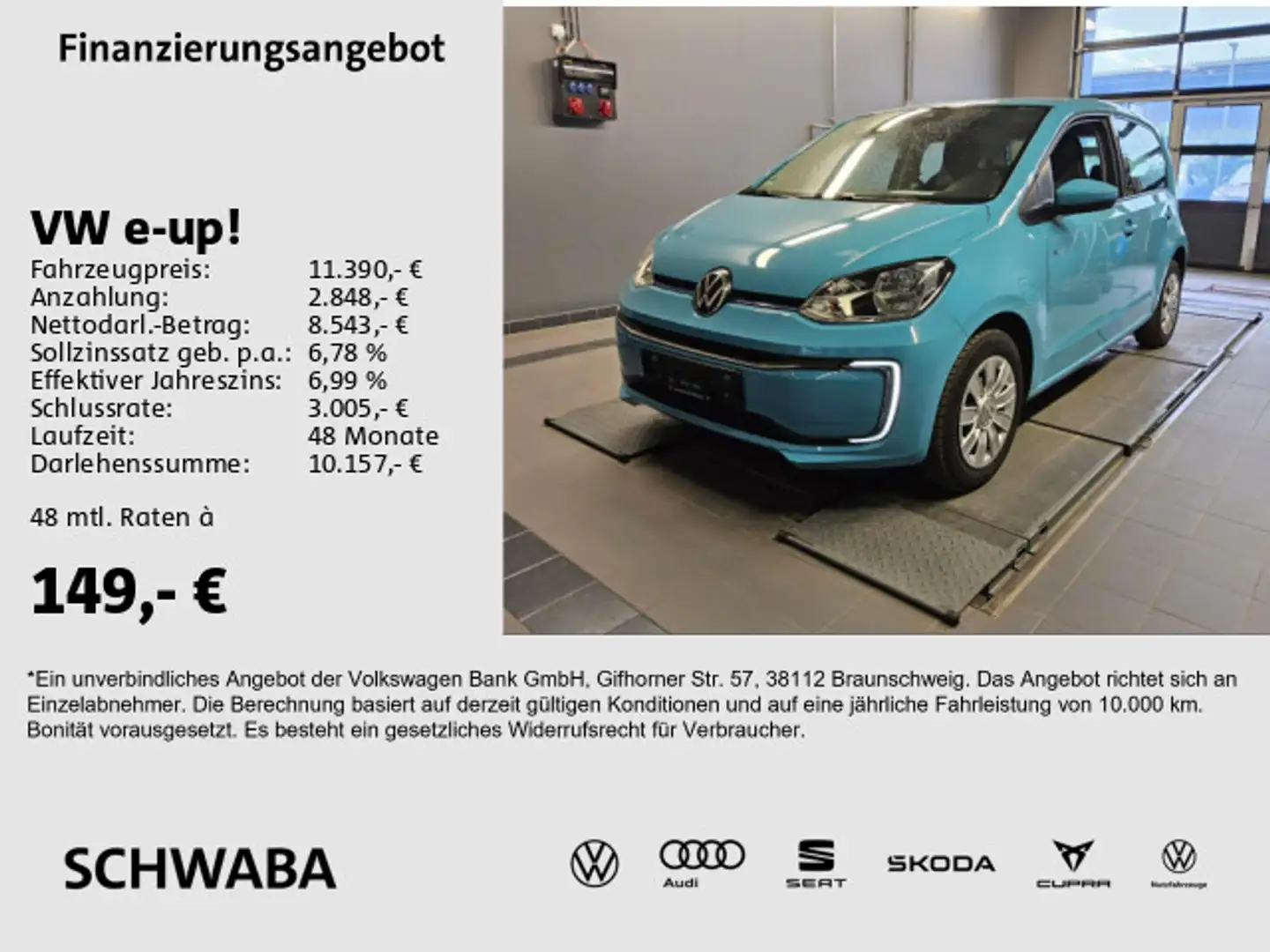 Volkswagen e-up! DAB+*R-KAM*PDC*SHZ*8-fach Blau - 1