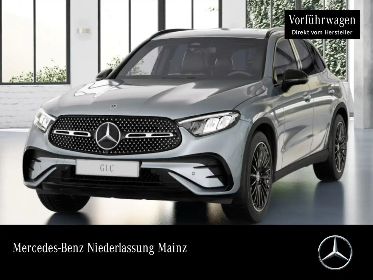 Mercedes-Benz GLC 200 4M AMG+NIGHT+360+AHK+LED+TOTW+KEYLESS+9G Silber - 1